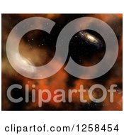 Clipart Of A Space Background Of Stars Galaxies And Nebula Royalty Free Illustration
