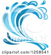Blue Ocean Surf Wave