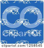 Poster, Art Print Of Seamless Background Pattern Of Waves