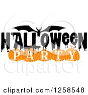 Poster, Art Print Of Flying Bat With Halloween Party Text