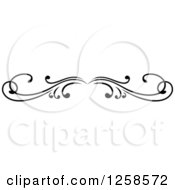 Clipart Of A Black And White Swirl Rule Divider Border Design Element Royalty Free Vector Illustration by Vector Tradition SM