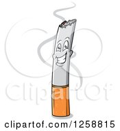 Clipart Of A Happy Cigarette Character Royalty Free Vector Illustration