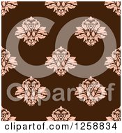 Poster, Art Print Of Seamless Background Pattern Of Damask Floral