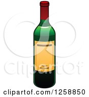 Clipart Of A Wine Bottle Royalty Free Vector Illustration