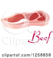 Poster, Art Print Of Beef Steak Over Text