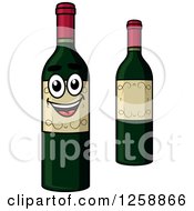 Clipart Of Wine Bottles Royalty Free Vector Illustration