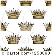 Poster, Art Print Of Seamless Background Pattern Of Gold Crowns