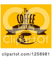 Clipart Of A The Coffee Fresh And Tasty Design Royalty Free Vector Illustration