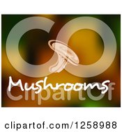 Clipart Of A Mushroom Over Text Royalty Free Vector Illustration