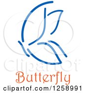 Poster, Art Print Of Blue Butterfly With Text