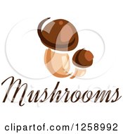 Poster, Art Print Of Mushrooms Over Text