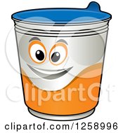 Clipart Of A Happy Yogurt Character Royalty Free Vector Illustration