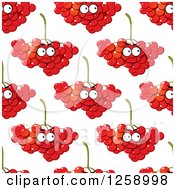 Poster, Art Print Of Seamless Background Pattern Of Happy Cranberries