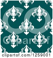Clipart Of A Seamless Fleur De Lis Background Pattern Royalty Free Vector Illustration