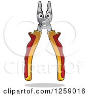 Clipart Of A Happy Pair Of Pliers Royalty Free Vector Illustration by Vector Tradition SM