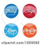 Poster, Art Print Of Colorful Round Positive Messages