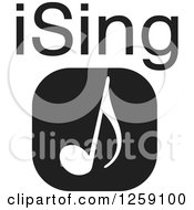 Poster, Art Print Of Black And White Square Music Note Icon With Ising Text
