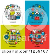 Poster, Art Print Of Workshop Interactive Education E-Learning Tutorials Icons