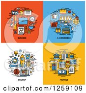 Poster, Art Print Of Business E-Commerce Startup Finance Icons