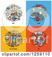 Poster, Art Print Of Seo Smm Ui And Ux Design Hr Icons