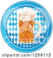 Poster, Art Print Of Oktoberfest Beer Mug Over Diamonds In A Circle