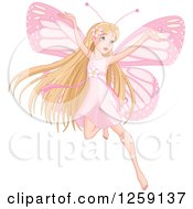 Poster, Art Print Of Blond Haired Pink Fairy Flying
