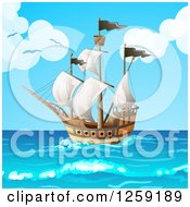 Poster, Art Print Of Ship Out At Sea