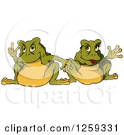 Poster, Art Print Of Toad Couple Holding Hands