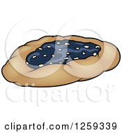 Clipart Of A Blueberry Pie Royalty Free Vector Illustration