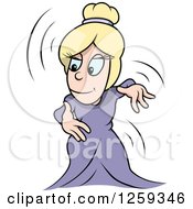 Clipart Of A Fairy Woman In A Purple Dress Royalty Free Vector Illustration
