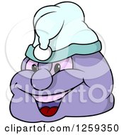 Clipart Of A Rock In A Sleeping Hat Royalty Free Vector Illustration