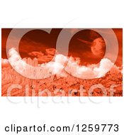 Clipart Of A 3d Foreign Rocky Red Planet Landscape Background Royalty Free Illustration by KJ Pargeter