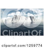 Poster, Art Print Of 3d Large Iceberg In The Ocean