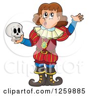 Young Actor Holding A Skull