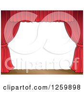 Border Of A Stage And Red Curtains