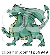 Poster, Art Print Of Green Dragon Mascot