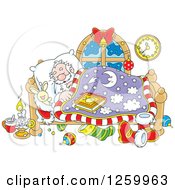 Poster, Art Print Of Santa Claus Sleeping In Bed