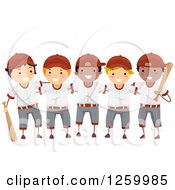 Poster, Art Print Of Group Of Happy Boys On A Baseball Team