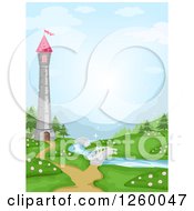 Poster, Art Print Of Tower Over A River With Bridges