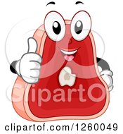 Poster, Art Print Of Steak Character Holding A Thumb Up