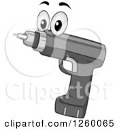 Poster, Art Print Of Gray Electric Drill Character