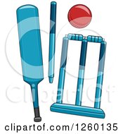 Poster, Art Print Of Cricket Game Equipment
