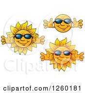 Poster, Art Print Of Happy Summer Suns Wearing Shades