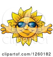 Poster, Art Print Of Happy Summer Sun Wearing Sunglasses