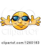 Clipart Of A Happy Summer Sun Wearing Sunglasses Royalty Free Vector Illustration by Vector Tradition SM