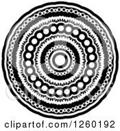 Poster, Art Print Of Black And White Medieval Lace Circle Design