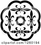 Black And White Medieval Lace Circle Design