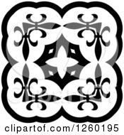 Poster, Art Print Of Black And White Medieval Lace Circle Design