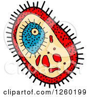 Clipart Of A Doodled Virus Or Amoeba Royalty Free Vector Illustration by Vector Tradition SM