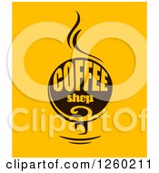 Clipart Of A Coffee Shop Design Royalty Free Vector Illustration